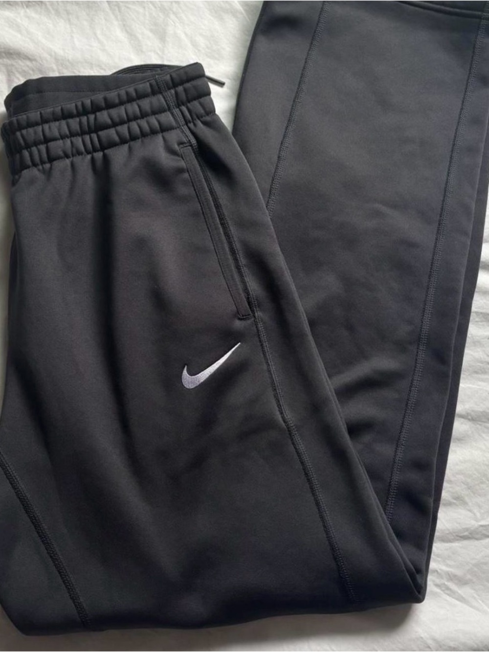 Nike Black Jogger Pants with White Swoosh